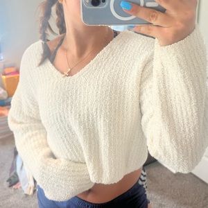 Kendall and kylie cropped white sweater